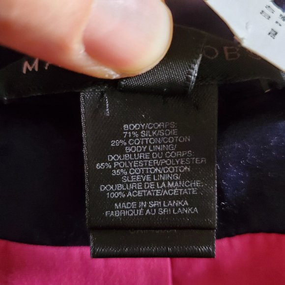 Marc Jacobs Blue Silk Jacket Size 8 NWT - Picture 12 of 16